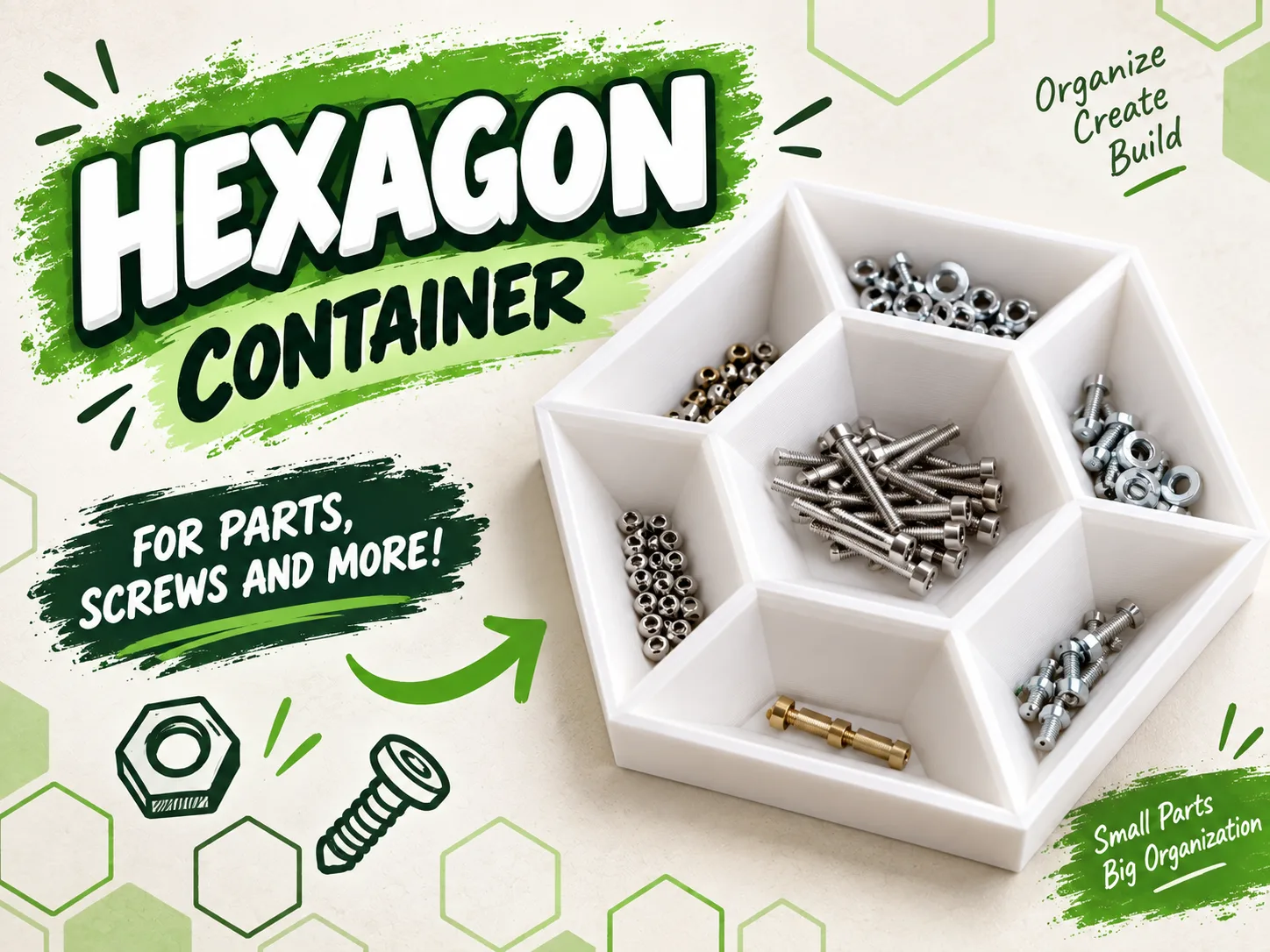 Hexagon Teile Organizer